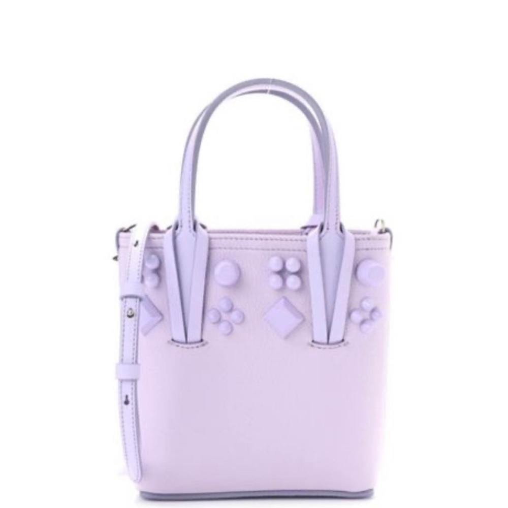 NWT CHRISTIAN LOUBOUTIN Mini Cabata Tote Lilac Smoke